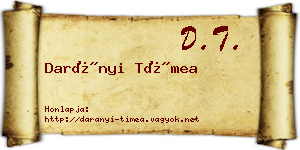 Darányi Tímea névjegykártya